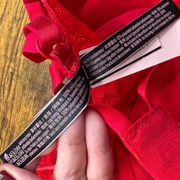 Victorias Secret Size L Bombshell Lace Teddy Corset Push Up Red Sexy Lingerie - Picture 12 of 15